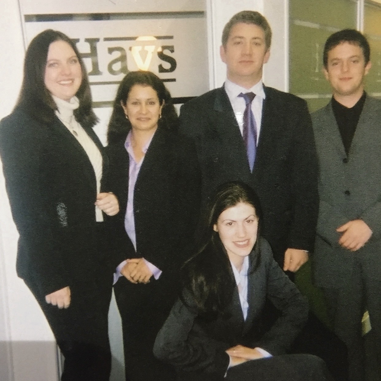 Wendy Nicholls with her early-career team at the Hays office in London